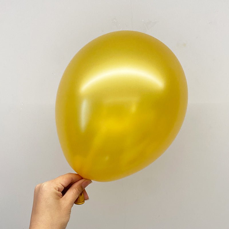 5 Pc Shiny Pearl Gold Latex Helium, Air or Water Balloons 36" - YauSpark