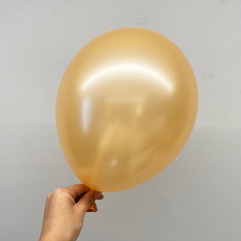 5 Pc Shiny Pearl Peach Latex Helium, Air or Water Balloons 36" - YauSpark