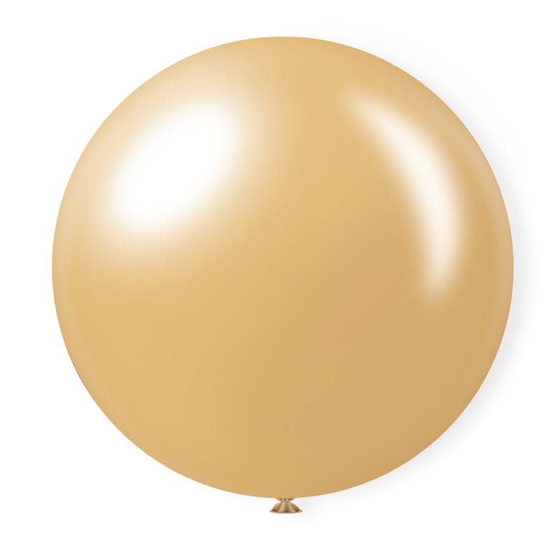 5 Pc Shiny Pearl Peach Latex Helium, Air or Water Balloons 36" - YauSpark