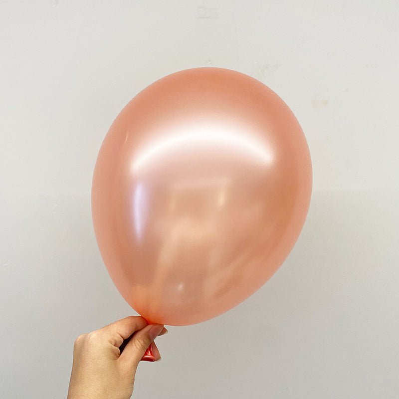 5 Pc Shiny Pearl Rose Gold Latex Helium, Air or Water Balloons 36" - YauSpark