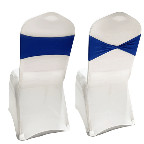 5 Pc Stretch Spandex Chair Sashes 5"x12" Champagne - YauSpark