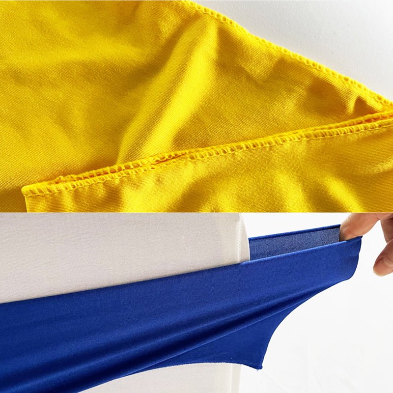 5 Pc Stretch Spandex Chair Sashes 5"x12" Champagne - YauSpark