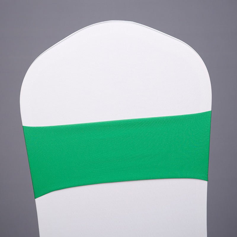 5 Pc Stretch Spandex Chair Sashes 5"x12" Dark Green - YauSpark