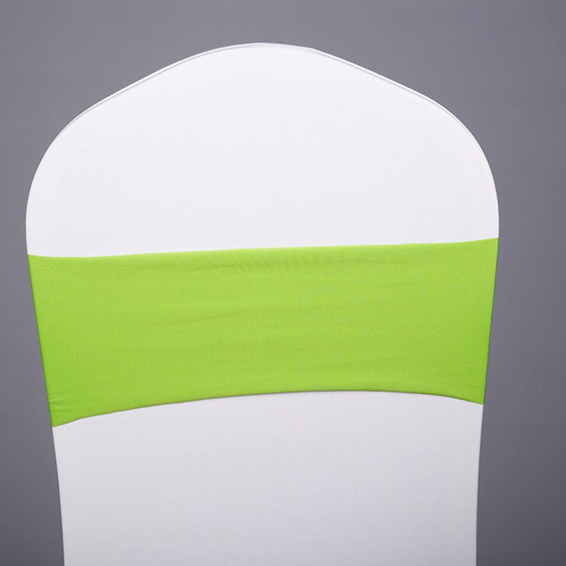 5 Pc Stretch Spandex Chair Sashes 5"x12" Light Green - YauSpark