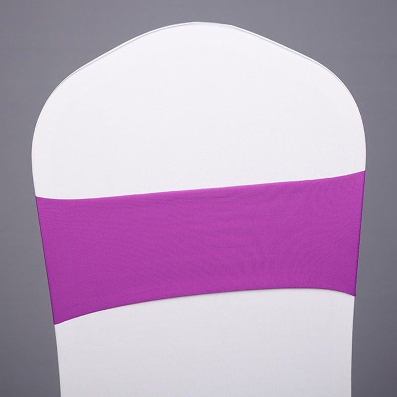 5 Pc Stretch Spandex Chair Sashes 5"x12" Mulberry - YauSpark
