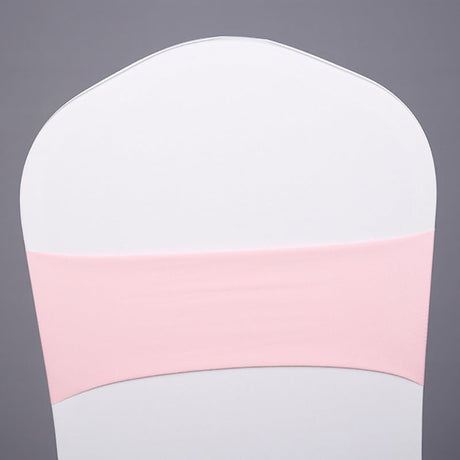 5 Pc Stretch Spandex Chair Sashes 5"x12" Pink - YauSpark