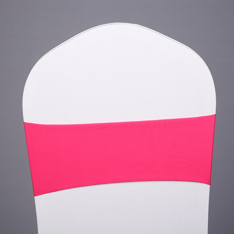 5 Pc Stretch Spandex Chair Sashes 5"x12" Rose Red - YauSpark