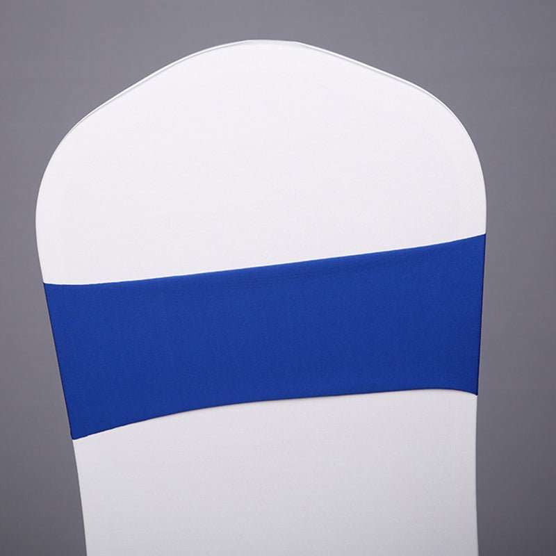 5 Pc Stretch Spandex Chair Sashes 5"x12" Royal Blue - YauSpark