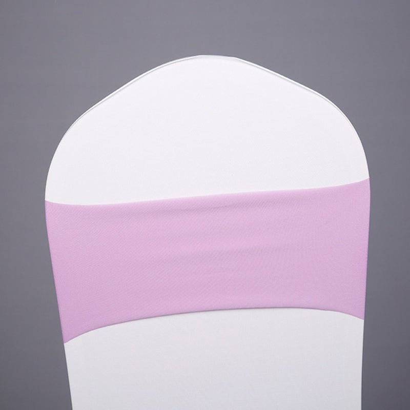 5 Pc Stretch Spandex Chair Sashes 5"x12" Violet - YauSpark