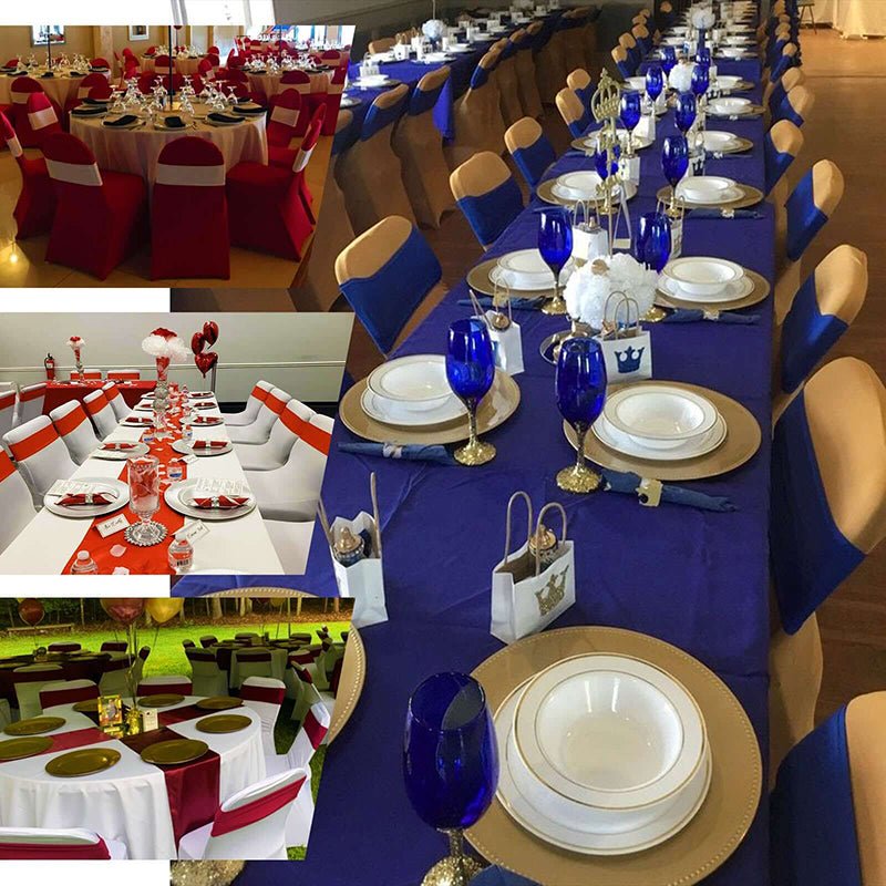 5 Pc Stretch Spandex Chair Sashes 5"x12" White - YauSpark