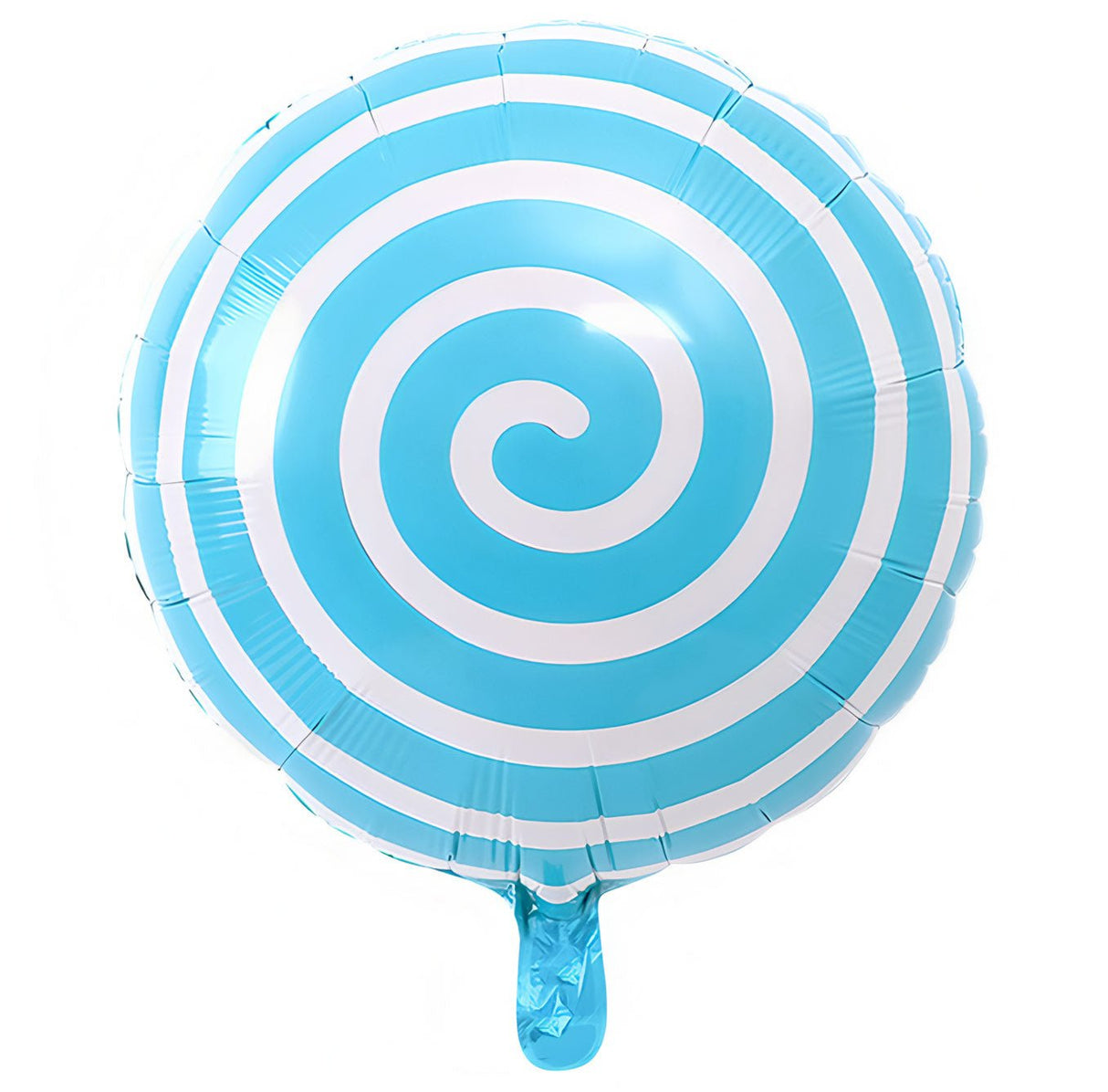 5 Pc Tiffany Blue Candy Striped Mylar Foil Helium/Air Balloons 18" - YauSpark