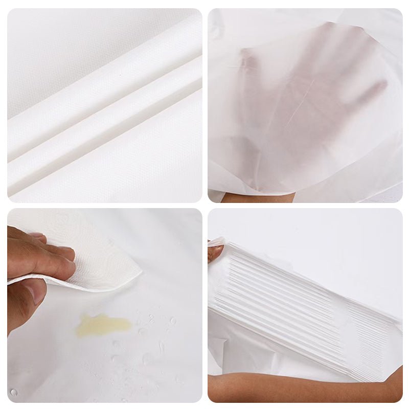 5 Pcs Plastic Table Covers 84" Yellow Round - YauSpark