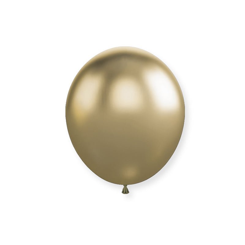 50 Pc Chrome Gold Latex Helium, Air or Water Balloons 10" - YauSpark