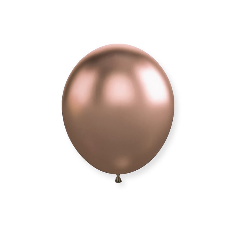 50 Pc Chrome Rose Gold Latex Helium, Air or Water Balloons 10" - YauSpark