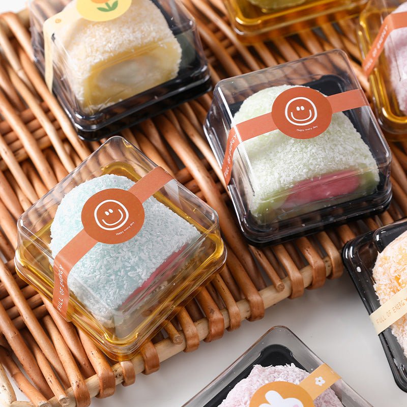 50 Pc Square Plastic Cupcake Favor Containers 3" Black and Clear - YauSpark