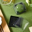 50 Pc Square Plastic Cupcake Favor Containers 3" Black and Clear - YauSpark