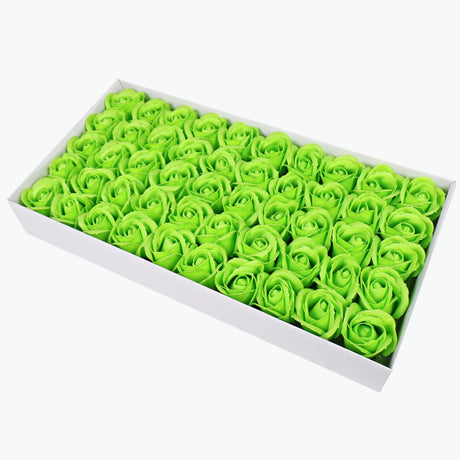50 Pcs Three - Layer Floral Scented Soap Rose Petals Body Soap in Gift Box Fruit Green - YauSpark