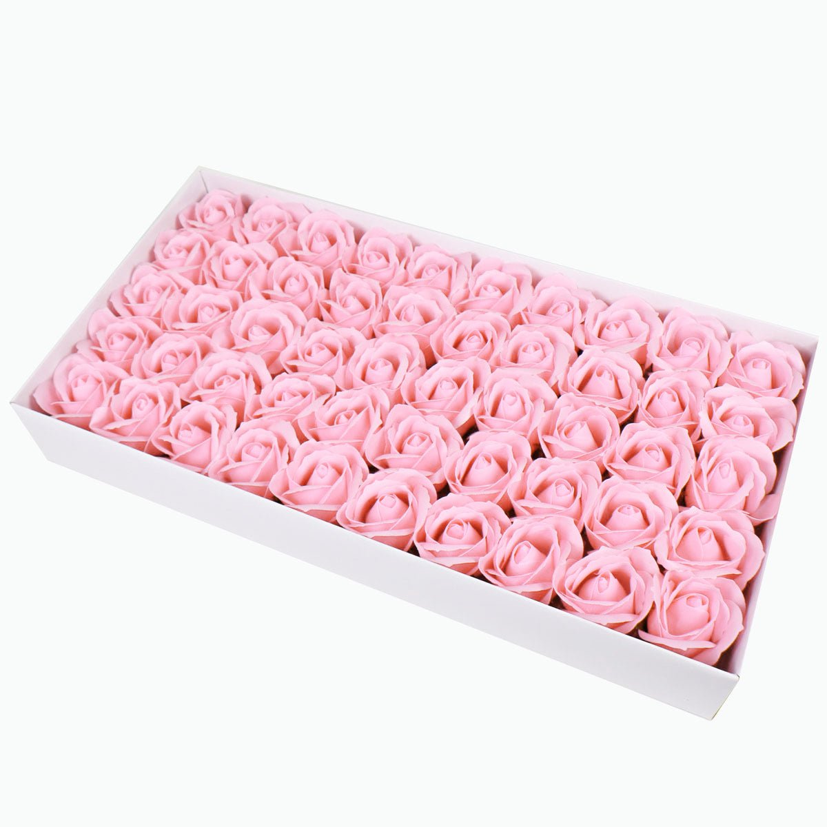 50 Pcs Three - Layer Floral Scented Soap Rose Petals Body Soap in Gift Box Light Pink - YauSpark