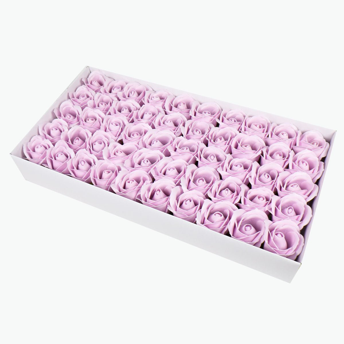 50 Pcs Three - Layer Floral Scented Soap Rose Petals Body Soap in Gift Box Light Purple - YauSpark