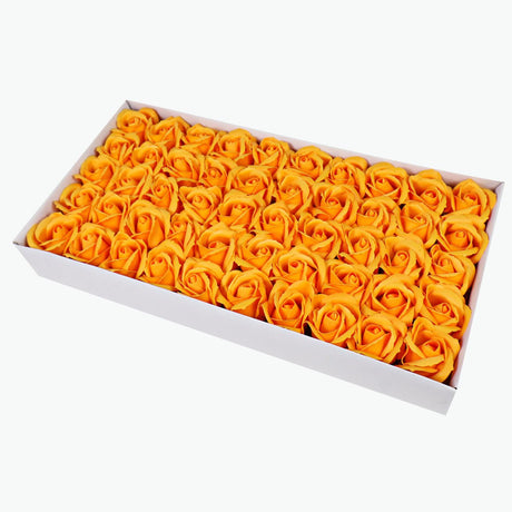 50 Pcs Three - Layer Floral Scented Soap Rose Petals Body Soap in Gift Box Orange - YauSpark