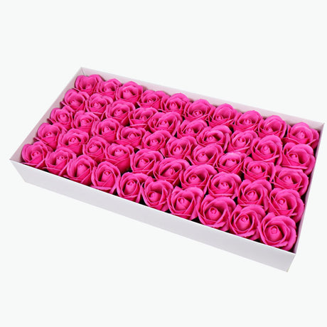 50 Pcs Three - Layer Floral Scented Soap Rose Petals Body Soap in Gift Box Rose Red - YauSpark