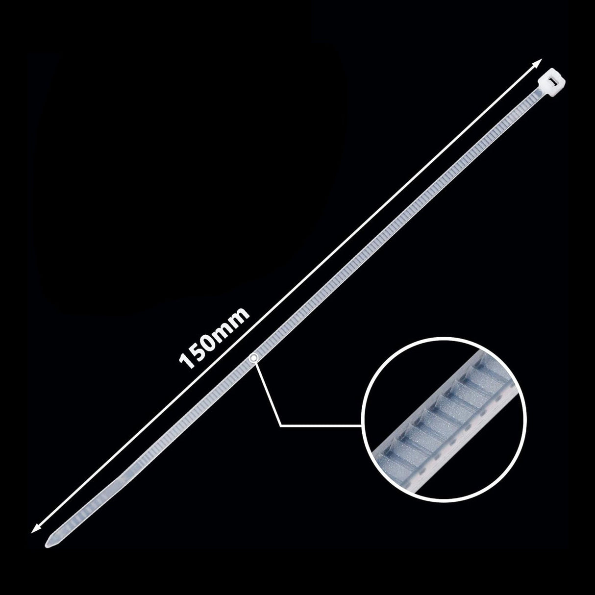 500 Pack Cable Zip Ties 6" White - YauSpark