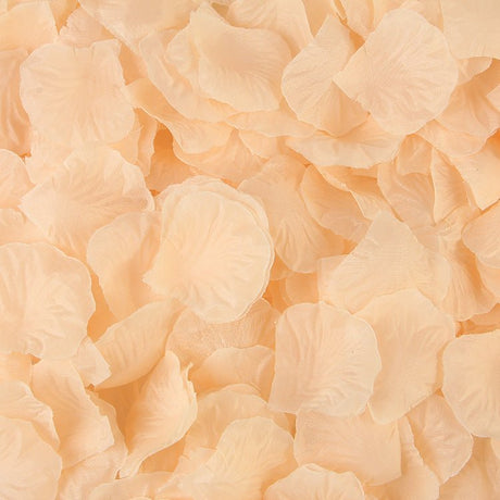 500 Pc Silk Rose Petals Confetti Champagne - YauSpark