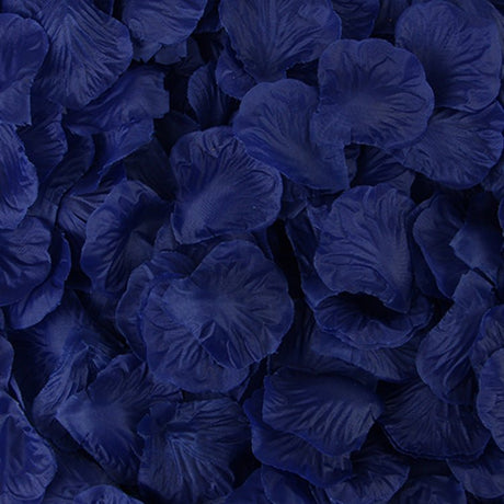 500 Pc Silk Rose Petals Confetti Dark Blue - YauSpark