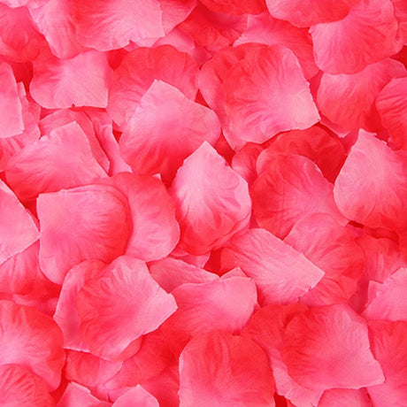 500 Pc Silk Rose Petals Confetti Gradient Peach Red - YauSpark