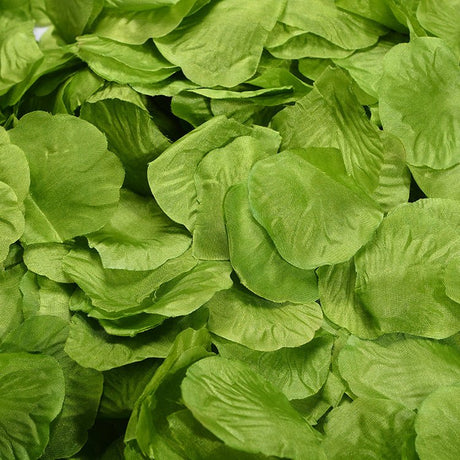 500 Pc Silk Rose Petals Confetti Green - YauSpark