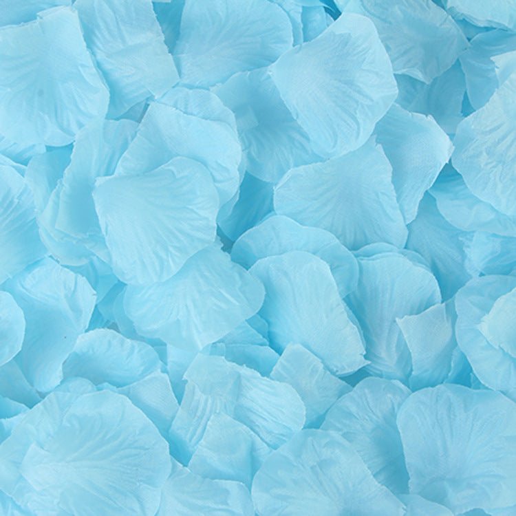 500 Pc Silk Rose Petals Confetti Light Blue - YauSpark
