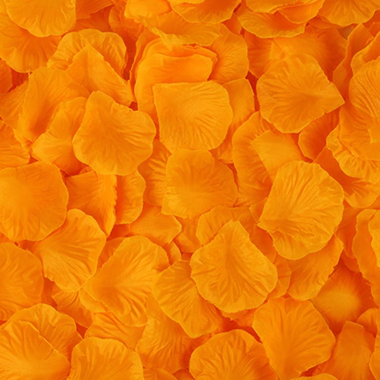 500 Pc Silk Rose Petals Confetti Orange - YauSpark
