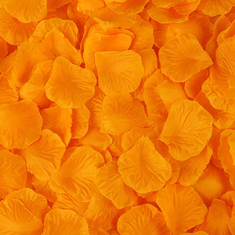 500 Pc Silk Rose Petals Confetti Orange - YauSpark