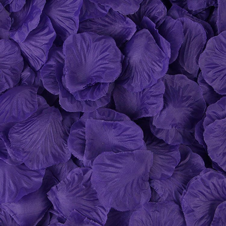 500 Pc Silk Rose Petals Confetti Purple Blue - YauSpark