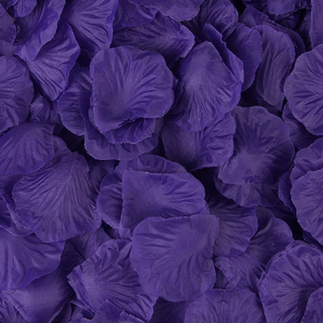 500 Pc Silk Rose Petals Confetti Purple Blue - YauSpark
