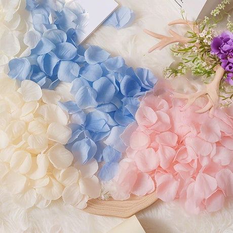 500 Pc Silk Rose Petals Confetti Silver - YauSpark