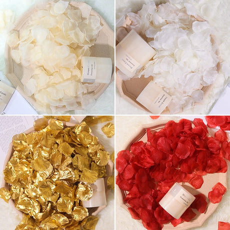 500 Pc Silk Rose Petals Confetti Silver - YauSpark