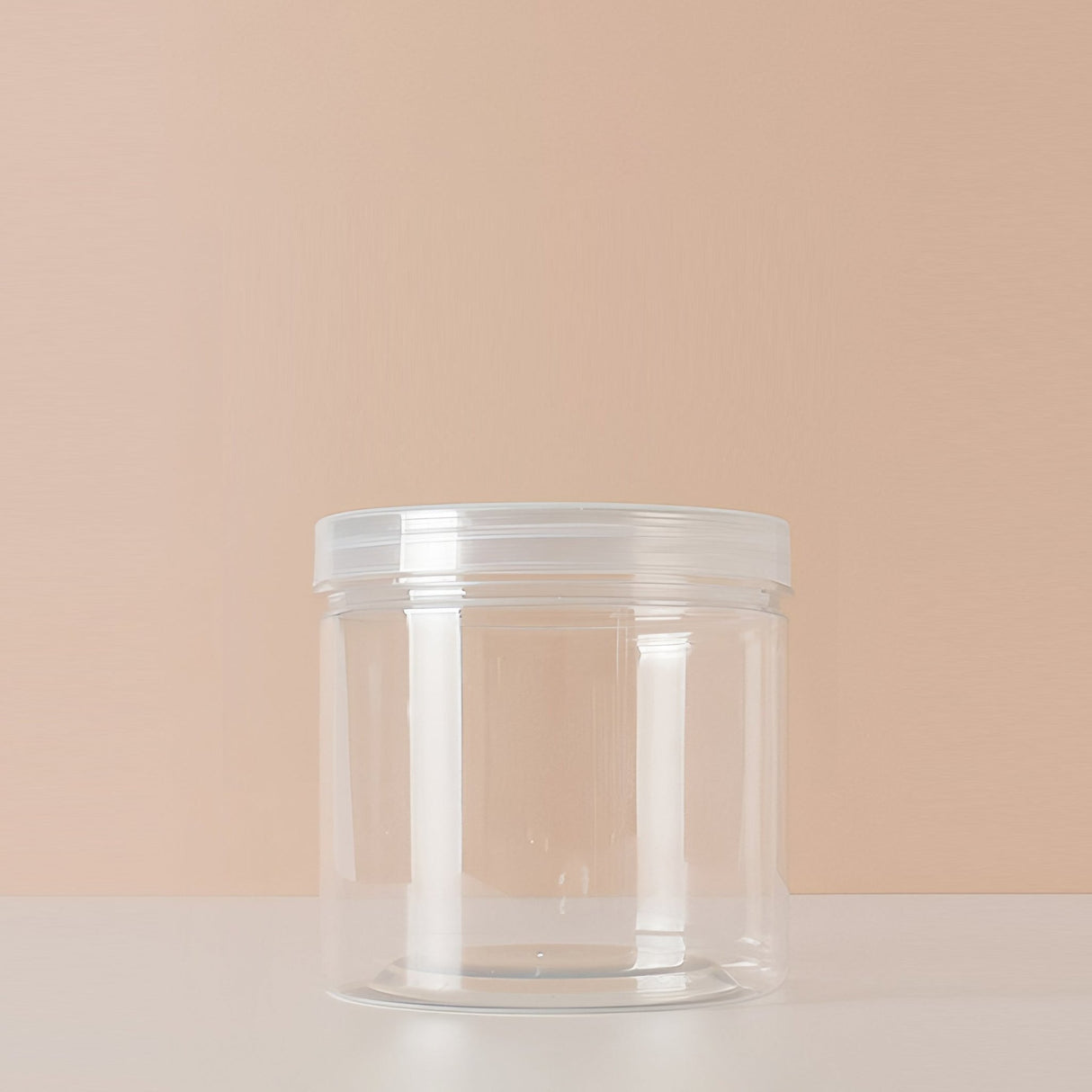 6 Pack 21oz Clear Plastic Jars Wide - mouth Storage Containers 4"x4" - YauSpark