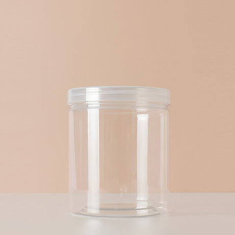 6 Pack 26oz Clear Plastic Jars Wide - mouth Storage Containers 4"x5" - YauSpark