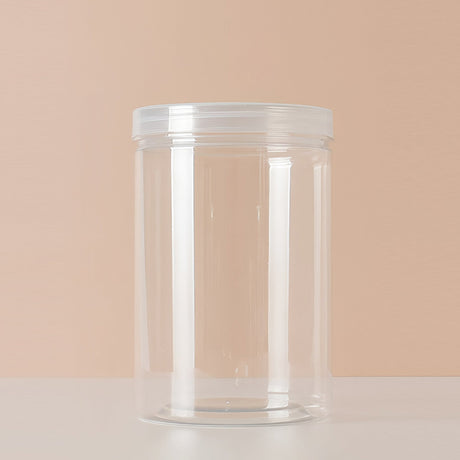6 Pack 32oz Clear Plastic Jars Wide - mouth Storage Containers 4"x6" - YauSpark