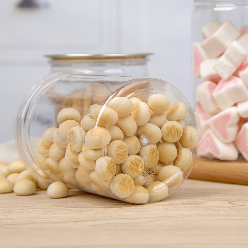 6 Pack 49oz Clear Plastic Jars Wide - mouth Storage Containers 4"x8" - YauSpark