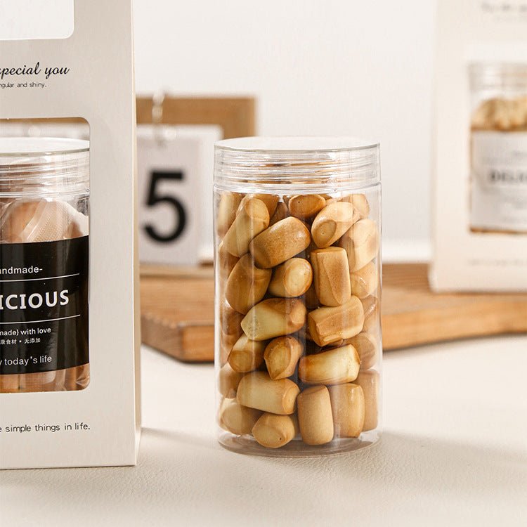 6 Pack 49oz Clear Plastic Jars Wide - mouth Storage Containers 4"x8" - YauSpark