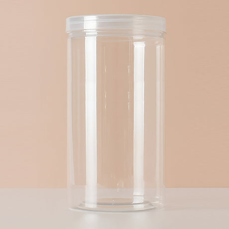 6 Pack 49oz Clear Plastic Jars Wide - mouth Storage Containers 4"x8" - YauSpark