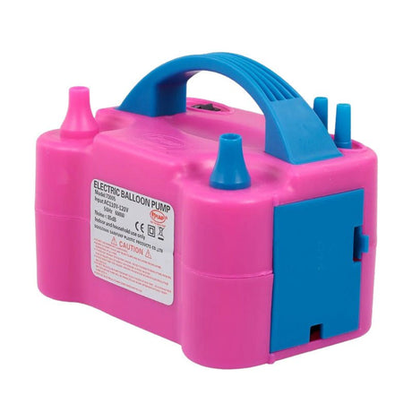 600W Bright Pink Double Nozzle Electric Balloon Pump - YauSpark