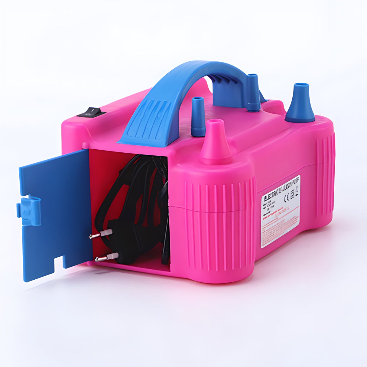 600W Bright Pink Double Nozzle Electric Balloon Pump - YauSpark
