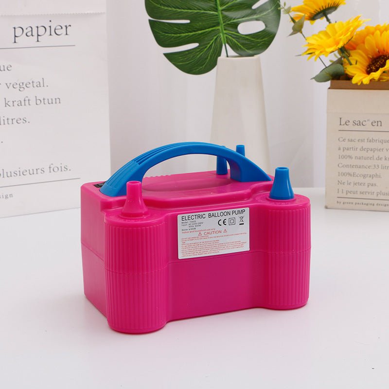 600W Bright Pink Double Nozzle Electric Balloon Pump - YauSpark
