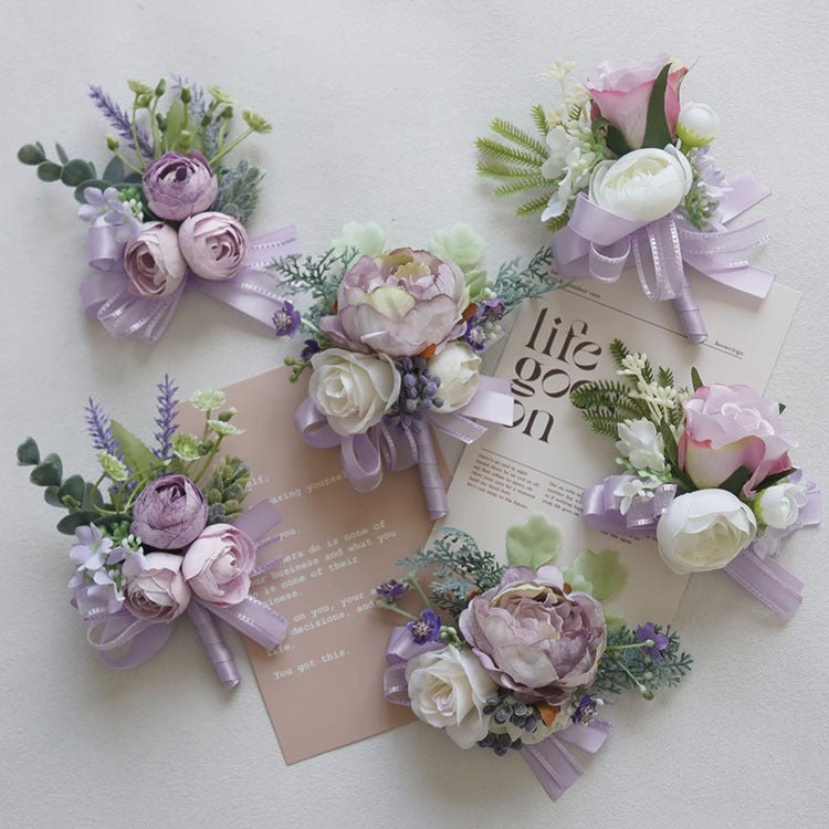 6pcs Wedding Accessories Wrist Corsage Thorn Ball - YauSpark