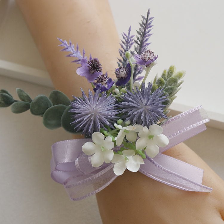 6pcs Wedding Accessories Wrist Corsage Thorn Ball - YauSpark