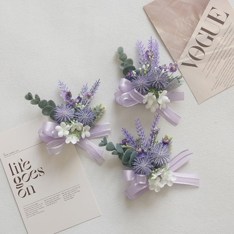 6pcs Wedding Accessories Wrist Corsage Thorn Ball - YauSpark