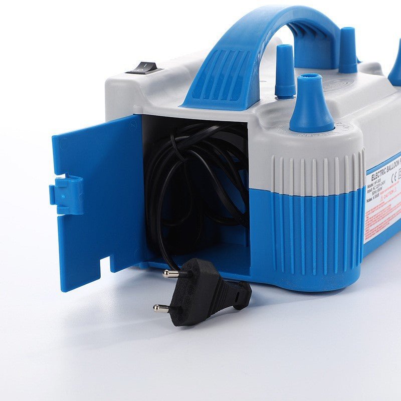 700W White Blue Double Nozzle Electric Balloon Pump - YauSpark